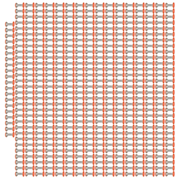 500 sarjaa metallinastat niitit 6x8mm rauta korkean kovuuden vahvat kiiltävät nastat niitit tee-se-itse-nahkaa käsityö-oranssi