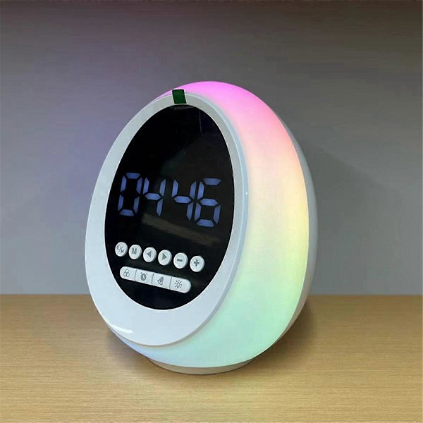 Ny RGB Färgglad Atmosfär Lampa Bluetooth Högtalare Trådlös Klocka