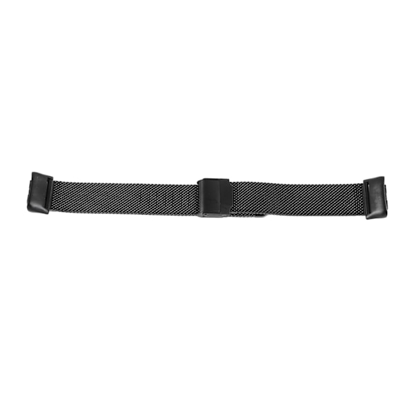 Ur Metal Mesh Band Smartwatch Justerbar Rustfrit Stålarmbånd Udskiftningsrem til Fitbit Sort