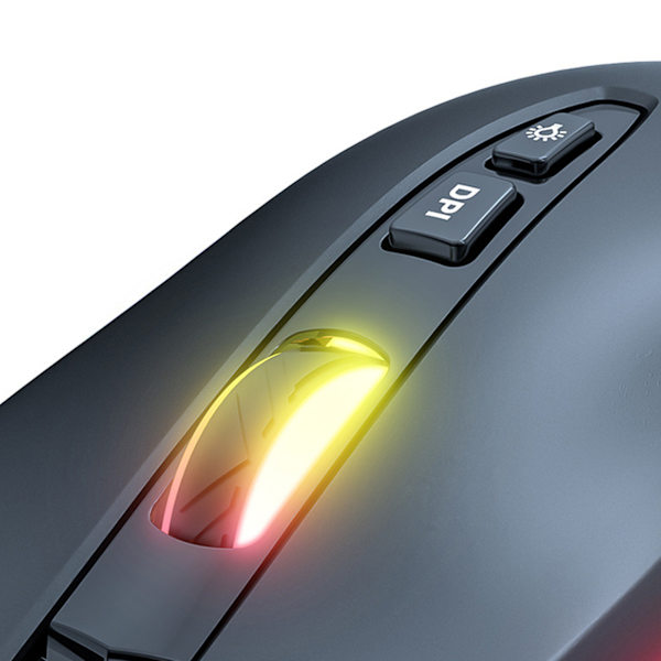 Trådlös mus USB Uppladdningsbar Ergonomisk trådlös spelmus för bärbar dator Svart