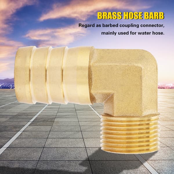1 stk. 3/4\" han gevind messing albue pigget kobling slangefitting (25mm)