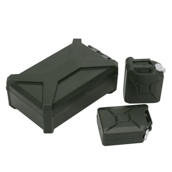 1/10 Mini Simulation Lastbil Værktøjskasse Brændstoftank til Wrangler Jeep RC Simuleret Bil Grøn