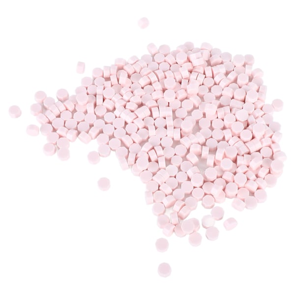 250g åttkantigt tätningsvax Lätt att smälta Snabbtorkande hantverksvaxpärlor för bröllopsinbjudningar Gratulationskort Bokstäver Rosa