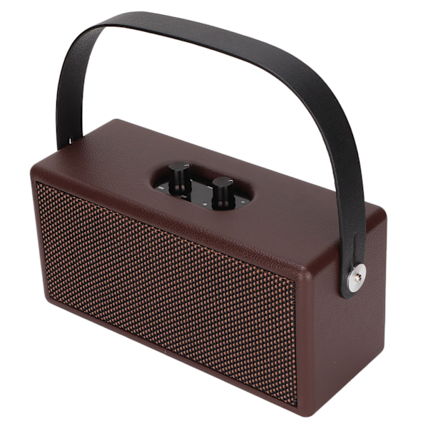 Bluetooth-högtalare, bärbar retro trådlös Bluetooth-högtalare för hem, resor, utomhus, brun