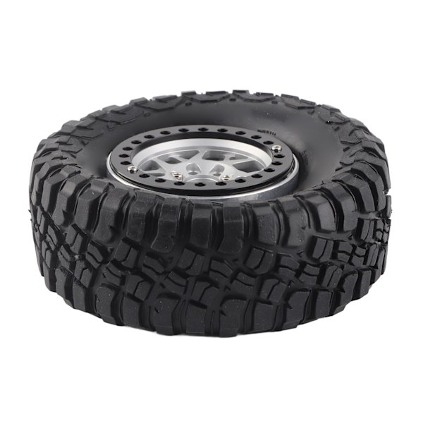 4 stk. RC-dæk Aluminium Alloy Wheels Hub Gummidæk til 1/10 RC Crawlers Upgrade PartsBlack