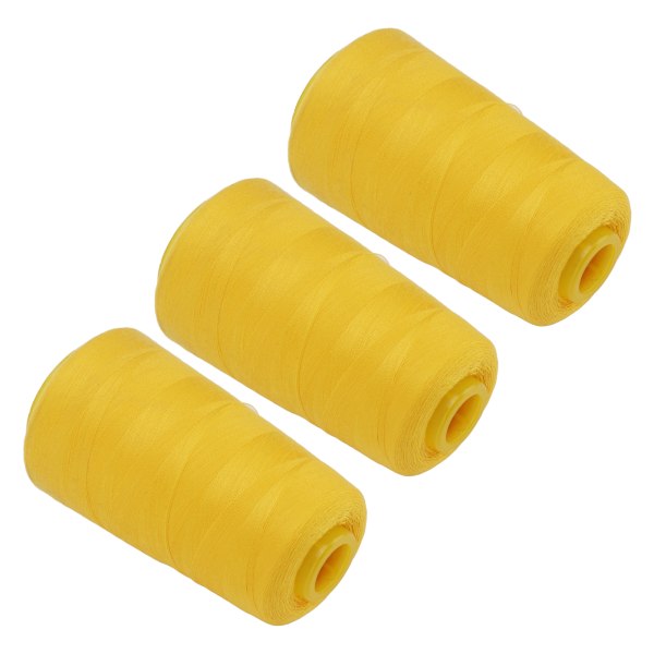 3 kpl Serger-lanka keltainen väri Tukeva kestävä kestävä korkea lujuus mukava rakenne Eloisa väri keltainen lanka
