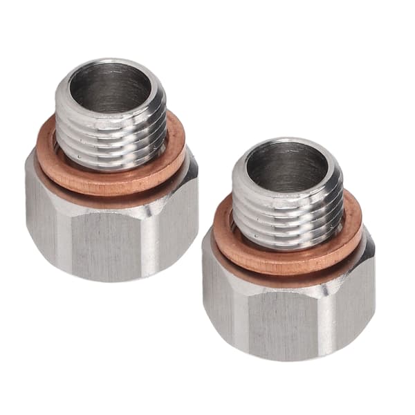 Metrisk fittingadapter 1/8in NPT hun til M12x1.25 han aluminiumslegeringsfitting til biler