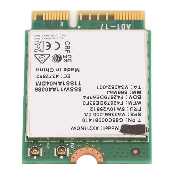 M.2 Nettverkskort AX211NGW M.2 KEY E CNVio 2 Triple Frequency 802.11ac BT5.2 Wireless WiFi Adapter Card for Win 10