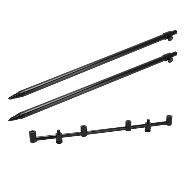 Fiske Spöfäste 2 Sektioner Teleskopisk Aluminiumlegering Fiske Spö Stöd med Universalgänga för Utomhusfiske 2x60cm Mark