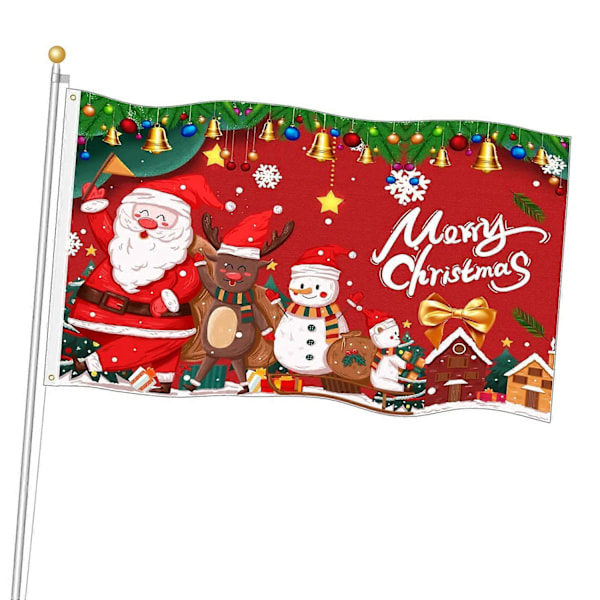Julgransflagga, God Jul-helgflagga (Röd 110*180cm)