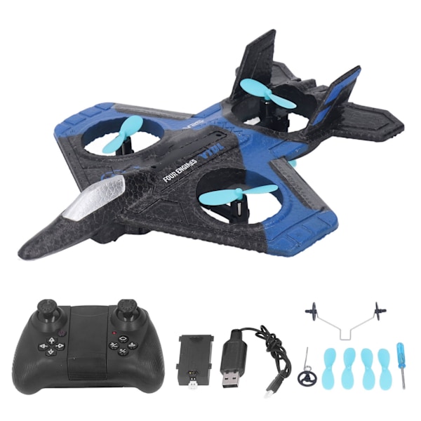 V25 Stunt Aerial Photography UAV Remote Control Airplane Toy Aircraft Suitable For Children Over 14 Years Old Blue 1 Battery