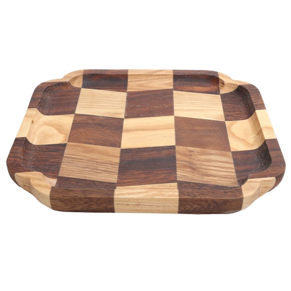 Træ Pan Te Bakke Fad Skål Frugt Salat Brød Serveringsplade Køkken Bordservice 20x20cm