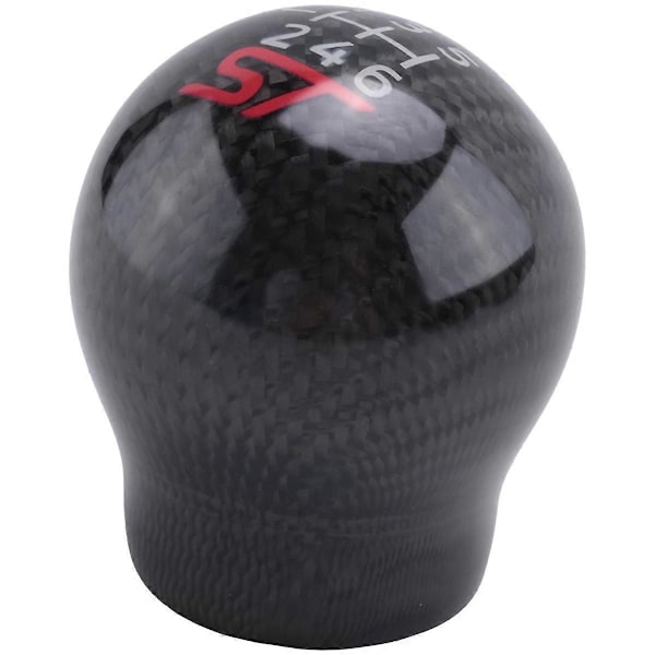 6-gears Carbon Fiber Gear Shift Knob til Bilræs