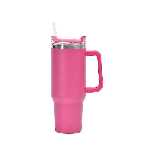 Isolerad vattenflaska i rostfritt stål 1,2 liter med sugrörslock - Perfekt för resor och som kaffemugg, grå