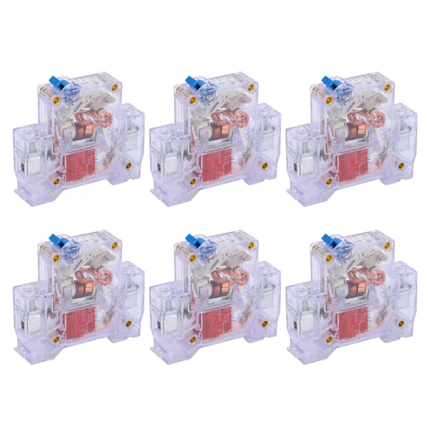 12 stk DZ47‑63 1P 6‑63A Transparent effektbryter MCB luftbryter kretsbeskyttelse