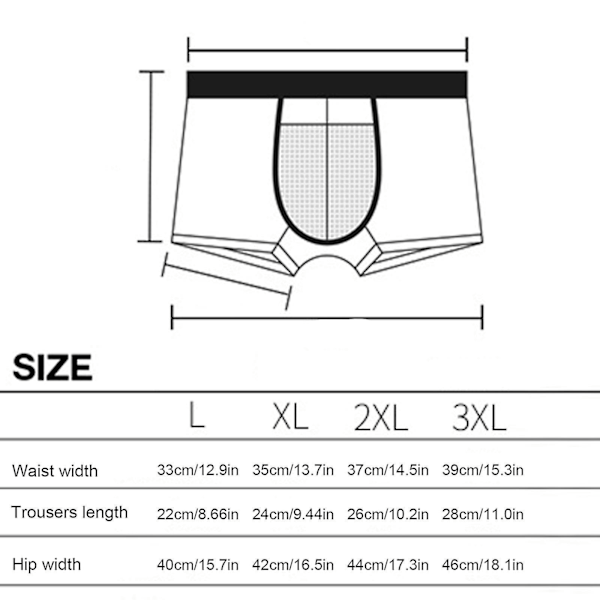 Energifeltterapi Magnetiske Herreboksere for Energetisk Komfort - Lysegrå, 4XL