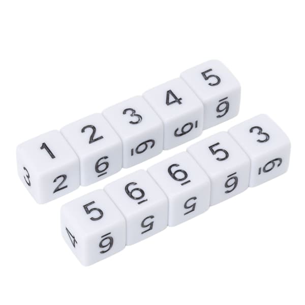 20 STK 16 mm seksidede terninger med tal Plast Multifunktions terningekube til brætspil Legetøjsbar Hjem