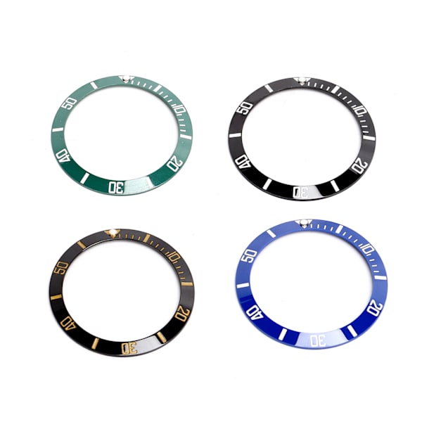 4st keramisk watch Insert Armbandsur Bezel Insert Ring Ersättningsdelar 38mm