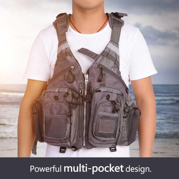 Outdoor Multi function Unisex aikuisten pelastusliivit pelastusliivit (tummanharmaa)