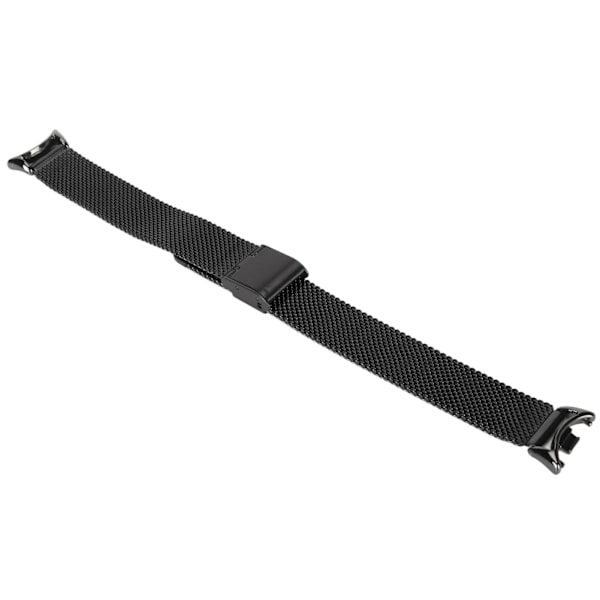 Justerbart klockarmband Andningsbart vikspänne Quick Release i rostfritt stål klockband för Mi Band 8 Svart