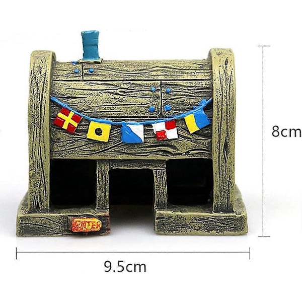 Dekorasjon for Akvarium Resin Ikke-Giftig Akvarium Ornament, Akvarium Dekorasjon Hjem Små Fisk