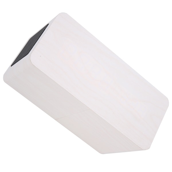 Multifunksjonell tre 2000mAh mini alarmhøyttaler trådløs Bluetooth-klokke stereohøyttaler hvit tre + blått lys