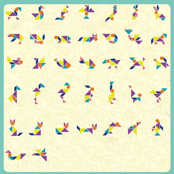 3D Magnetisk Tangram Byggeklodser Børn Hjernevrider Formgenkendelse Tangram