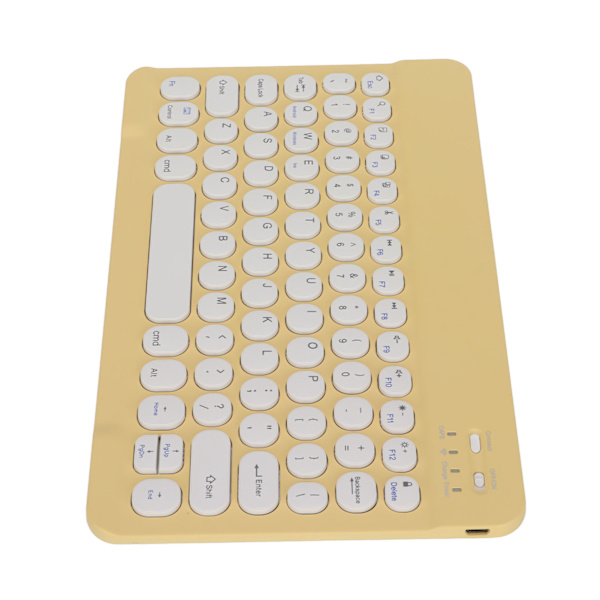 Trådløst tastatur Stabil forbindelse Mobiltelefon Tablet Laptop Tilbehør til IOS til Android til Windows Gul