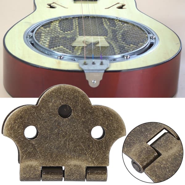 Metall Gitarr Stall Musikinstrument Verktyg Brons Lättvikt för 3-Strängars Cigar Box Gitarrer