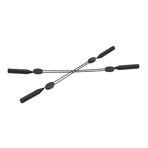 Justerbar Glasögonrem i Hajstil utan Svans Solglasögonhållare Svart 4-pack
