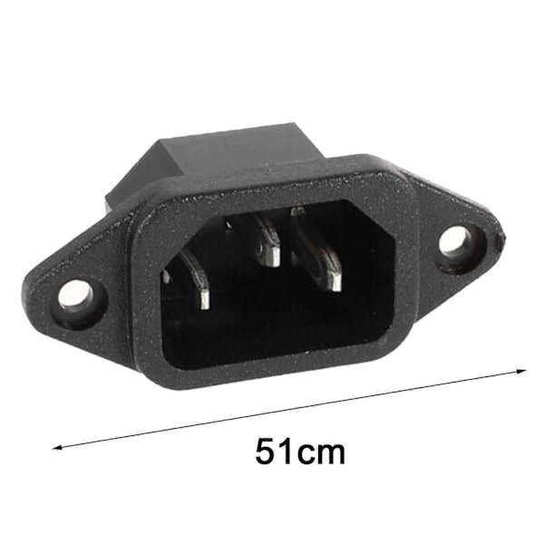 250V 15A Panelmonterad Kontaktadapter Tillbehör 5.1 x 2.4 x 2.8cm Strömkontakt