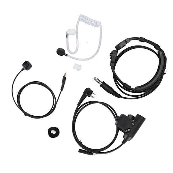 Halsmikrofon ørestykke 7,1 mm stik med finger PTT bærbar til MOTOROLA GP88 GP300 GP3688 DEP450 EP450
