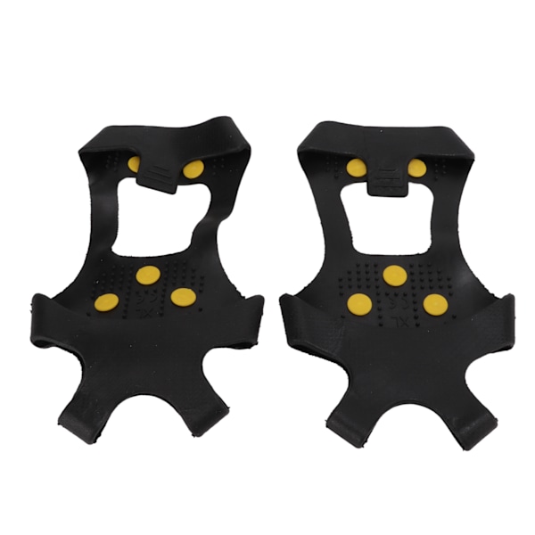 1 par 10 pigger Anti Skid Snø Is Klatresko Spikes Grip Klamper Stegjern Sko Deksel XL (45-48)