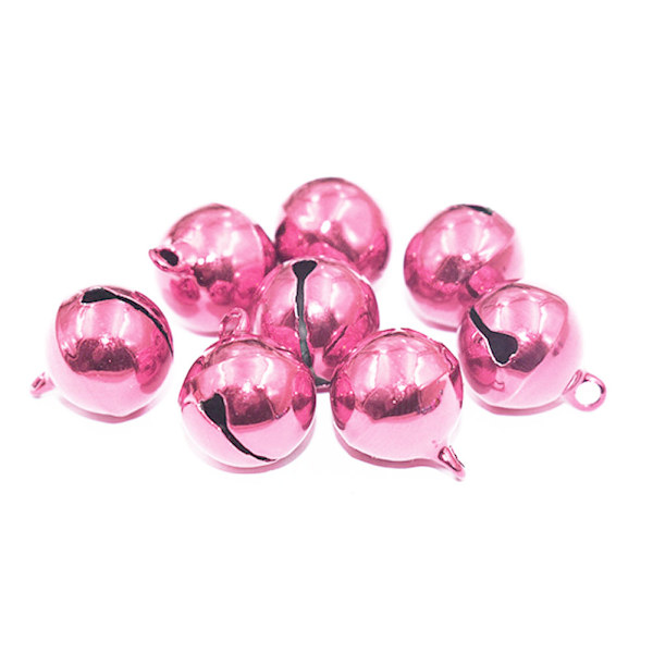 50 kpl Pieni Metallikello Värikäs Maali Joulu Helinäkellot Avaimen Riipus Juhla DIY Helmet (Vihreä Pinkki )