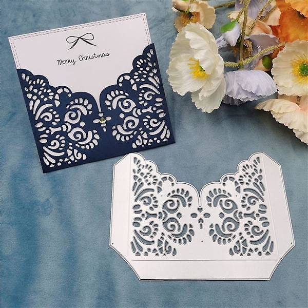Flourish Lace Pocket Stans för DIY-Scrapbooking