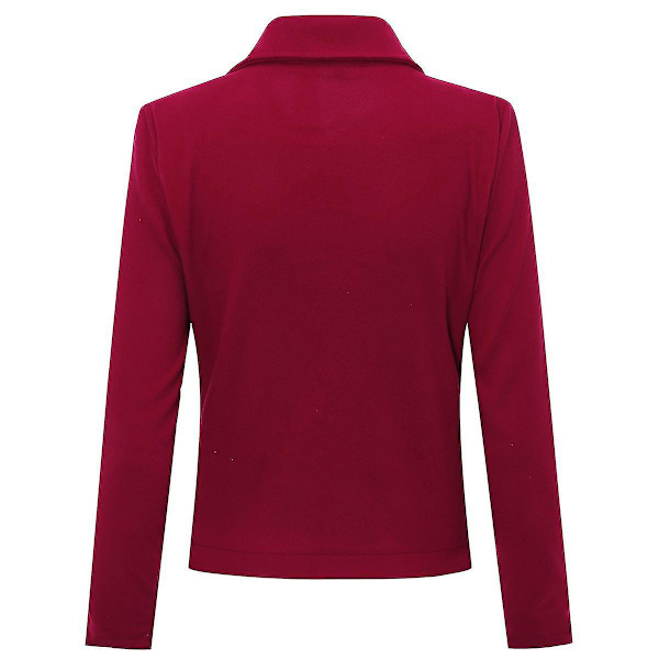 Retro Slim Fit Rød Punk Jakke for Kvinner