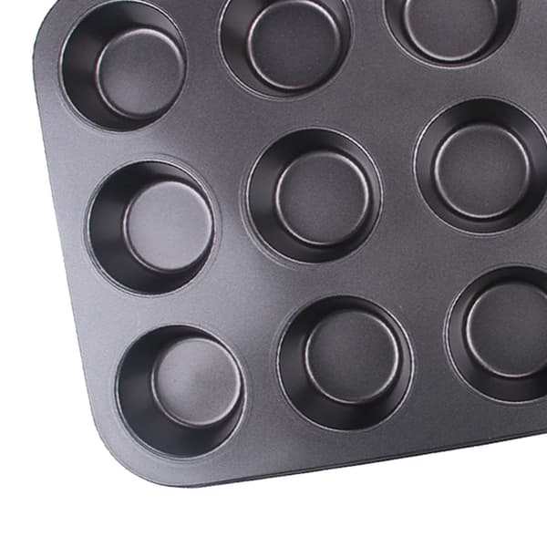 Muffinsform Non-stick PTFE-beläggning Rund 12 hål Bakplåt för hemmakök