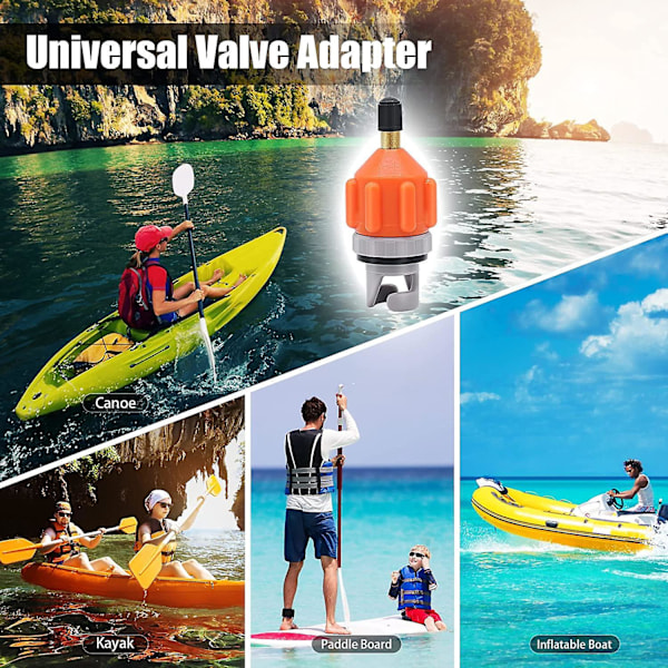 Universal Schrader-luftventilsadapter för uppblåsbar stand up paddleboard-pumpning
