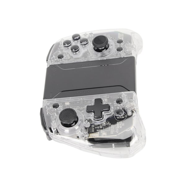 Transparent Trådlös Gamepad för Switch 6 Axlar Gyro Dubbel Vibration Turbo Funktion RGB Ljus Trådlös Spelkontroll KS41