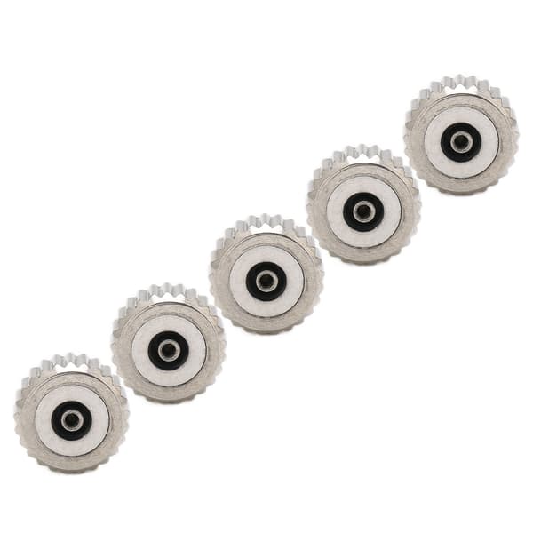 Klockkrona Reservdelar Silver Guld Stål Klockhuvud för Klockbytesaccessoarer 6mm Platt Hål