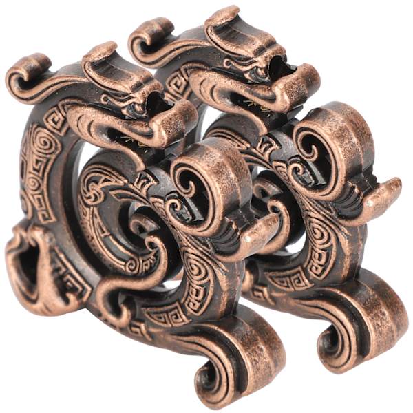 2 st rökelsehållare för pinnar Sandelträbrännare Legering Meditation Yoga Drakformade prydnader (röd)