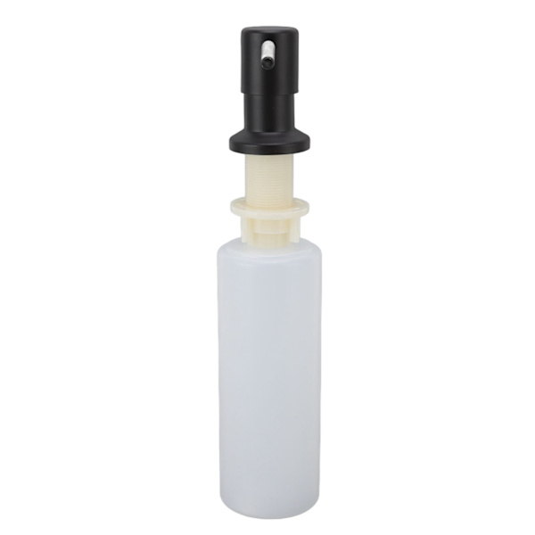 300 ml køkkenvask sæbedispenser rustfrit stål 360° rotation multifunktionel sæbedispenser til køkken sort