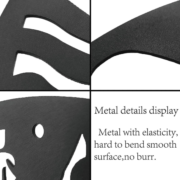 Minimalistisk sort metal kvindekrop abstrakt vægkunst til soveværelse, stue, badeværelse