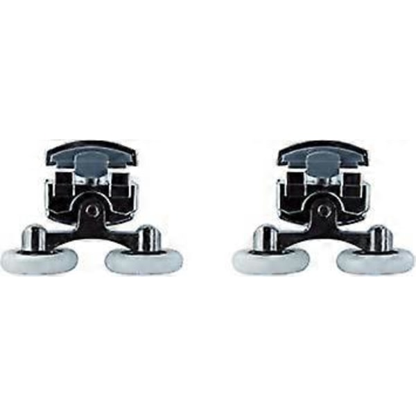 23mm Dusjdør Hjul Ruller Topp og Bunn (4-pakning) Sink Legering - Krom - Leveres med Skrape