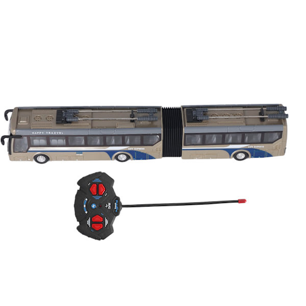 1:48 Skala RC Skolbuss Kör Framåt Bakåt Sväng Vänster Höger Fjärrkontrollbuss för Barn Guld