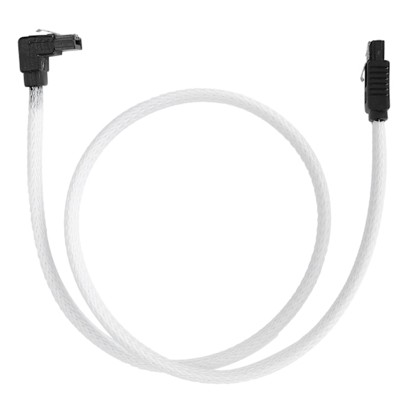 Sata-kabel 3.0 SolidState Disk 8-kjerne 7P vinkel hvit dataforlengelseskabel med splint for hastighetsforbedring (hvit (vinkel))