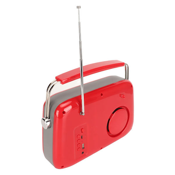 Retro Radio Bluetooth högtalare Bärbar Handhållen HiFi Stereoljud Söt radiohögtalare i gammaldags stil för fest utomhus Röd