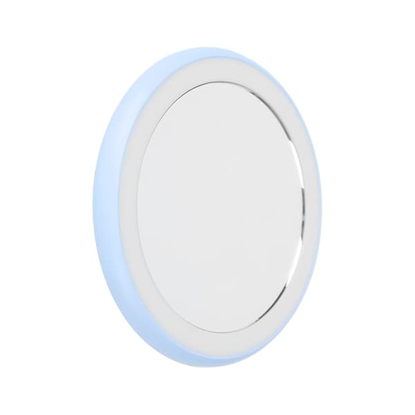 12 stk. Lys Chips LED Belyst Rejse Makeup Spejl Rund Form Batteri Version Kompakt Makeup Spejl Himmelblå