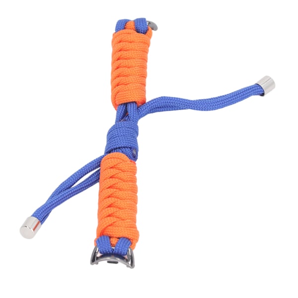 Erstatningsarmbånd Elastisk Strikkebånd Vrid Knute Nylon Smart Armbånd Rem for Mi Band 8 Royalblue Orange