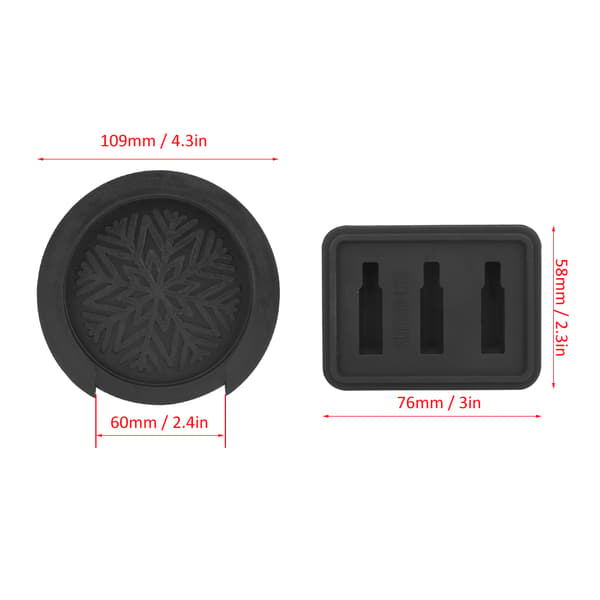 Guitar Mute Pad Lydhulsdæksel Sort Silikone Musikinstrument Tilbehør (Sort)